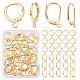 CREATCABIN 60Pcs 2 Styles Brass Leverback Earring Findings KK-CN0001-82-1