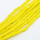 Opaque Solid Color Crystal Glass Faceted Cube Beads Strands GLAA-F024-A02-2