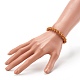 Holzimitat-Acryl-Stretch-Perlen-Armbänder BJEW-JB06232-3