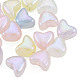 Rainbow Iridescent Plating Acrylic Beads OACR-N010-072-1