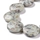 Jaspe de sésame naturel / perles de jaspe kiwi G-P469-03-4
