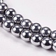 Electroplate Non-magnetic Synthetic Hematite Beads Strands X-G-J169A-4mm-02-3