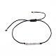 Unisex Adjustable Morse Code Bracelets BJEW-JB05011-01-1