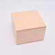 木製の箱  正方形  バリーウッド  12x12x8cm WOOD-WH0108-07-1