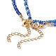 2 pièces 2 style résine mauvais œil et perles de verre colliers ensemble pour les femmes NJEW-JN03939-5