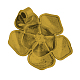 チベットスタイル合金3 D花のペンダントエナメルのセッティング  カドミウムフリー＆鉛フリー  アンティーク黄金  38x39.5x1mm  穴：3.5mm TIBEP-29-AG-RS-2