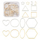 Pandahall Jewelry 40Pcs 16 Style Alloy Linking Rings FIND-PJ0001-27-1