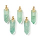 Faceted Natural Fluorite Pendants G-H252-F02-1