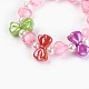 Bracelets extensibles en perles acryliques pour enfants BJEW-JB03885-3