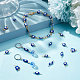 Arricraft 50 piezas 5 estilos 304 encantos de conector de esmalte azul de acero inoxidable STAS-AR0001-51-4