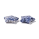Perles de jaspe tache bleue naturelle G-E574-01H-3