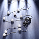 Модный цинковый сплав цветок свитер ожерелья NJEW-BB15005-A-5