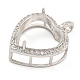 Сеттинги Серебряный кулон кабошон 925 стерлингов STER-B005-21P-2