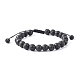 Bracelets réglables de perles tressées avec cordon en nylon BJEW-F308-55G-2