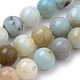 Brins de perles d'amazonite de fleurs naturelles G-S259-13-6mm-1