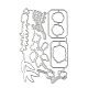 DIYテンプレート用炭素鋼エンボスナイフダイカット  装飾的なエンボス印刷紙のカード  ミックスシェイプ模様  マットプラチナカラー  15.4x10x0.08cm DIY-D044-04-1