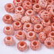 Cuentas de coral sintético con agujeros grandes CORA-R017-06-1