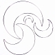 鉄のフープ  マクラメリング  工芸品および羽毛のある織物ネット/ウェブ用  ムーン  100mm MAKN-PW0001-093B-05-1