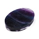 天然蛍石の楕円形のパームストーン  不安ストレス解消療法のためのレイキヒーリングポケットストーン  34x24x5.5~6mm G-I310-03-3