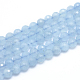 Natürliche Aquamarin Perlen Stränge G-D0003-E18-8MM-1