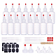 BENECREAT 16Pack 120ml Plastic Squeeze Bottle Red Tip Cap Bottle with Measurement and Extra 16 Chalk Labels DIY-BC0010-57-1