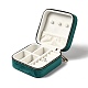 Cajas de cremallera de joyería de terciopelo cuadrado VBOX-C003-01B-1