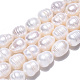 Hebras de perlas de agua dulce cultivadas naturales PEAR-N012-10D-4