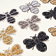FINGERINSPIRE 12pcs Crystals Bee Patches Iron on Clothes Patches Rhinestone Appliques Patches For Clothes DIY-FG0001-38-5