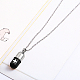 Medical Theme Pill Shape Stainless Steel Pendant Necklaces with Cable Chains JS1441-2-3