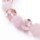 Pulseras elásticas naturales de piedras preciosas de cuarzo rosa BJEW-JB05024-03-2