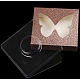 紙折りボックス  空のまつげ包装箱  クリアハートウィンドウ付き  正方形  ロージーブラウン  7.2x7.2x1.2cm CON-WH0072-73J-1