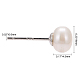 Boucles d'oreille boule de perle X-EJEW-Q701-01A-2