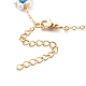 Perles de coquillage et perles acryliques bracelets à maillons de fleurs X1-BJEW-TA00003-03-5
