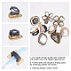 FINGERINSPIRE 9 Pcs Shoelaces Charms 9 Retro Style Pearl Heart Bear Four Leaf Clover Shape Crystal Shoes Bag Decoration Accessories with Plactic Buckle Back for Girls Women Favors Birthday FIND-FG0001-65-4