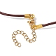 Halsketten mit Schmetterlingsanhänger aus legierter Emaille NJEW-JN04580-01-5