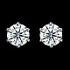 Exquisite 925 Sterling Silver Cubic Zirconia Stud Earrings EJEW-BB20135-8
