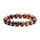 Natural Tiger Eye Round Beads Stretch Bracelets BJEW-N301-10mm-03-2