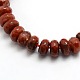 Facettes brins de perles rondelles de jaspe rouge naturel G-M065-4mm-10-2