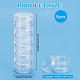 Benecreat 10g / 10ml積み重ね可能な丸いプラスチック容器5カラム（6層/カラム）ビーズ用ビーズ収納ジャー  ボタン  工芸品と小さなパーツ CON-BC0004-39-2