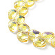 Electroplate Glass Beads Strands X-EGLA-A036-11A-FP01-3