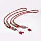 Buddhist Jewelry Natural Tibetan Agate Beaded Necklaces NJEW-F131-28-1