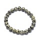 Natürliche dalmatinische Jaspis Perlen Stretch Armbänder X-BJEW-K212-A-014-2