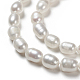 Fili di perle di perle d'acqua dolce coltivate naturali PEAR-T001-06C-4