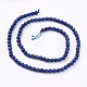 Lapis naturels teints brins de perles lazuli G-R173-4mm-01-2
