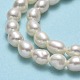 Fili di perle di perle d'acqua dolce coltivate naturali PEAR-J006-07C-4