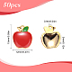 Sunnyclue 1 Box 50 Stück Emaille roter Apfel Charms Legierungs-Charms glückliche Fruchtform baumelnde Anhänger für die Schmuckherstellung ENAM-SC0002-23-2
