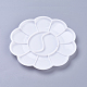 プラスチック水彩オイルパレット  花  ホワイト  144x9mm TOOL-WH0044-01-2