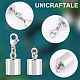 UNICRAFTALE 20Pcs Stainless Steel Leather Cord Ends with Jump Rings 9mm Inner Diameter Barrel End Caps Metal Lobster Claw Clasps with End Caps Terminators for DIY Jewelry Making Finding Kit FIND-PH01445-5