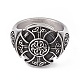 Gothic Knot 304 Stainless Steel Finger Ring RJEW-F137-05AS-2