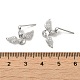 Ali placcate in rodio 925 orecchino pendente con micro pavè di zirconi cubici in argento sterling STER-P056-10P-3
